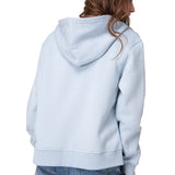 Poleron Mujer W Cat Patch Full Zip Celeste