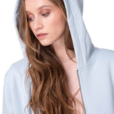 Poleron Mujer W Cat Patch Full Zip Celeste