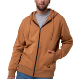 Polerón Con Gorro Hombre CAT Patch Full Zip Café Cat