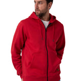 Polerón Con Gorro Hombre CAT Patch Full Zip Rojo Cat