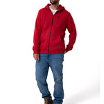 Polerón Con Gorro Hombre CAT Patch Full Zip Rojo Cat