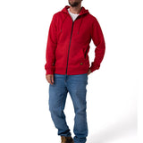 Polerón Con Gorro Hombre CAT Patch Full Zip Rojo Cat