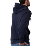 Polerón Con Gorro Hombre CAT Patch Full Zip Azul Oscuro Cat