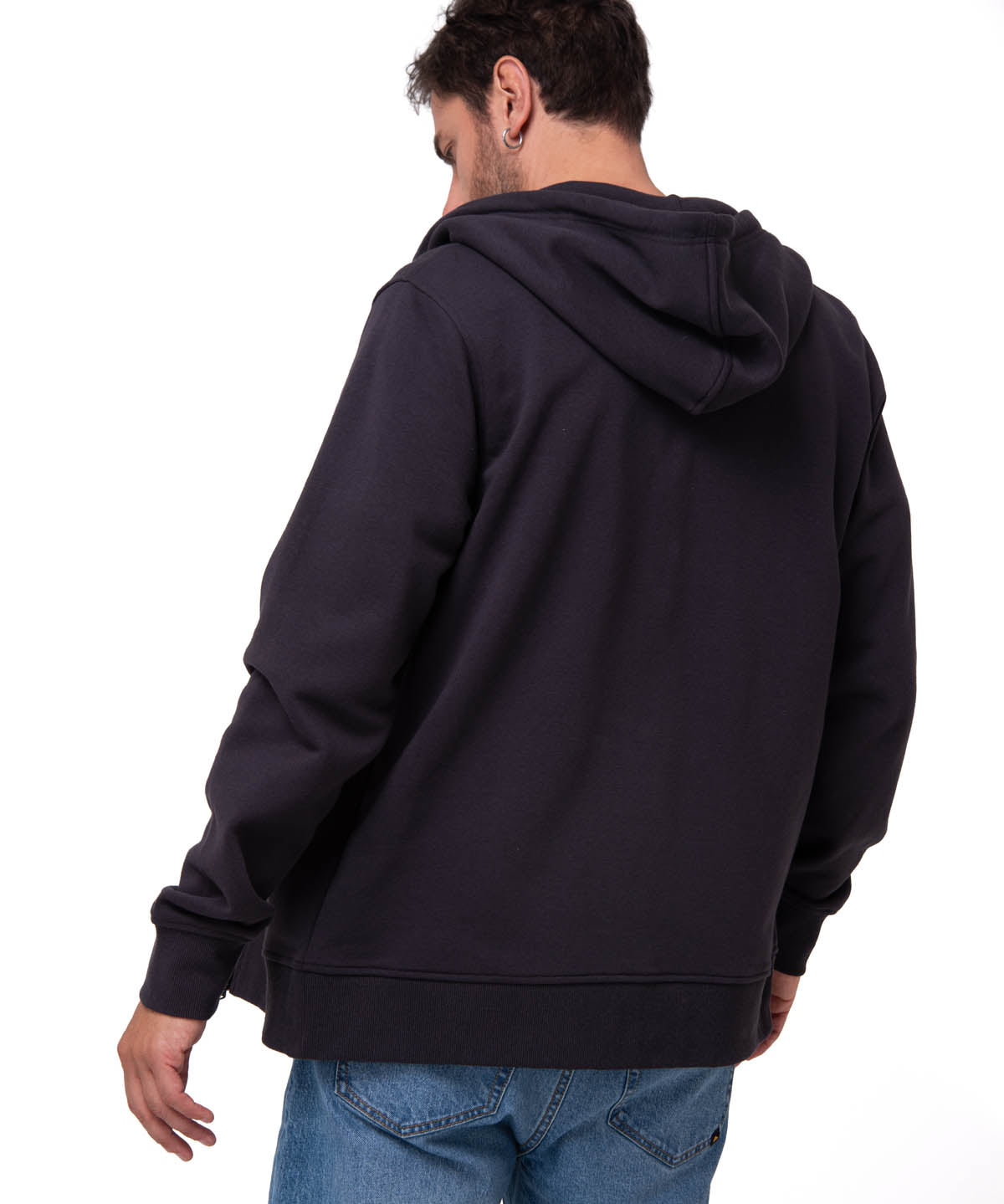 Polerón Con Gorro Hombre CAT Patch Full Zip Negro Cat