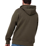 Polerón Con Gorro Hombre CAT Patch Full Zip Verde Cat