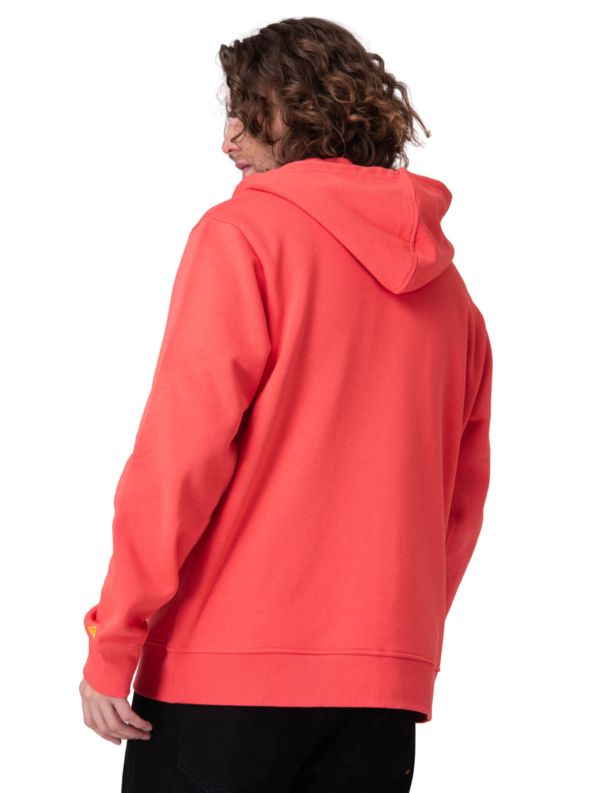 Poleron Hombre Fleece Cat Patch Ful Rosado
