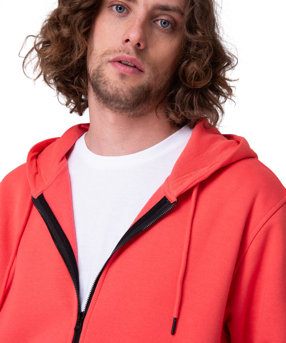 Poleron Hombre Fleece Cat Patch Ful Rosado