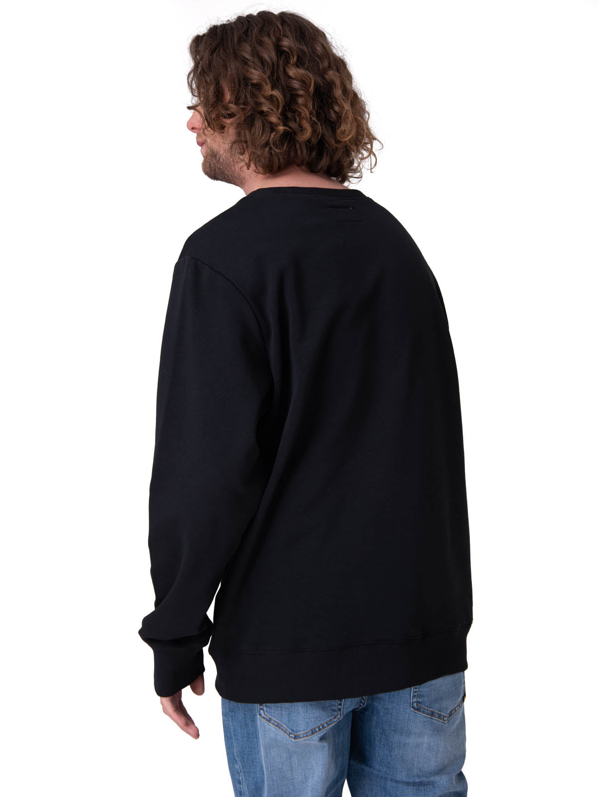 Poleron Hombre French Terry Cw Neck Negro