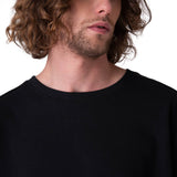 Poleron Hombre French Terry Cw Neck Negro