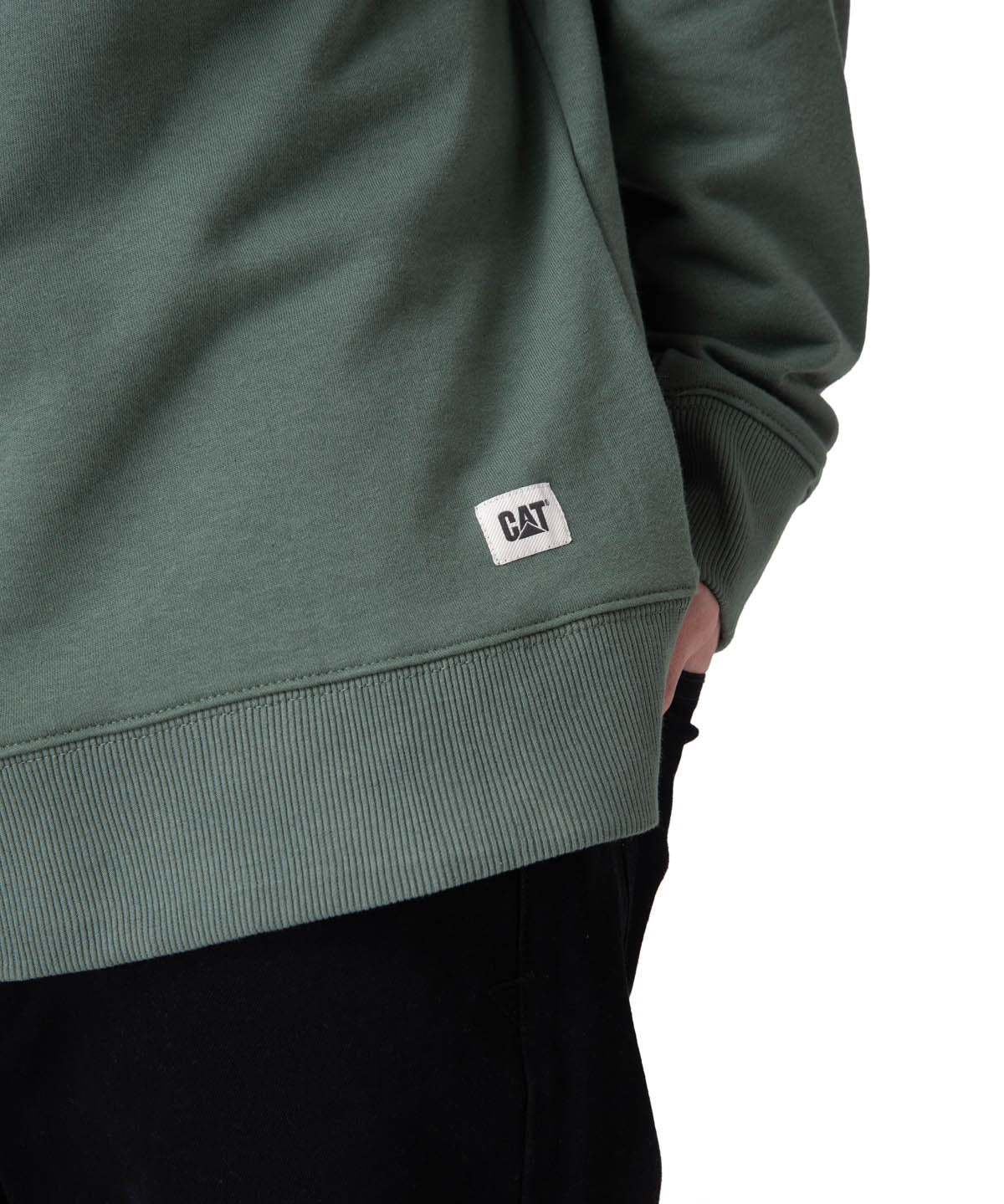 Poleron Hombre Cat Patch French Ter Verde