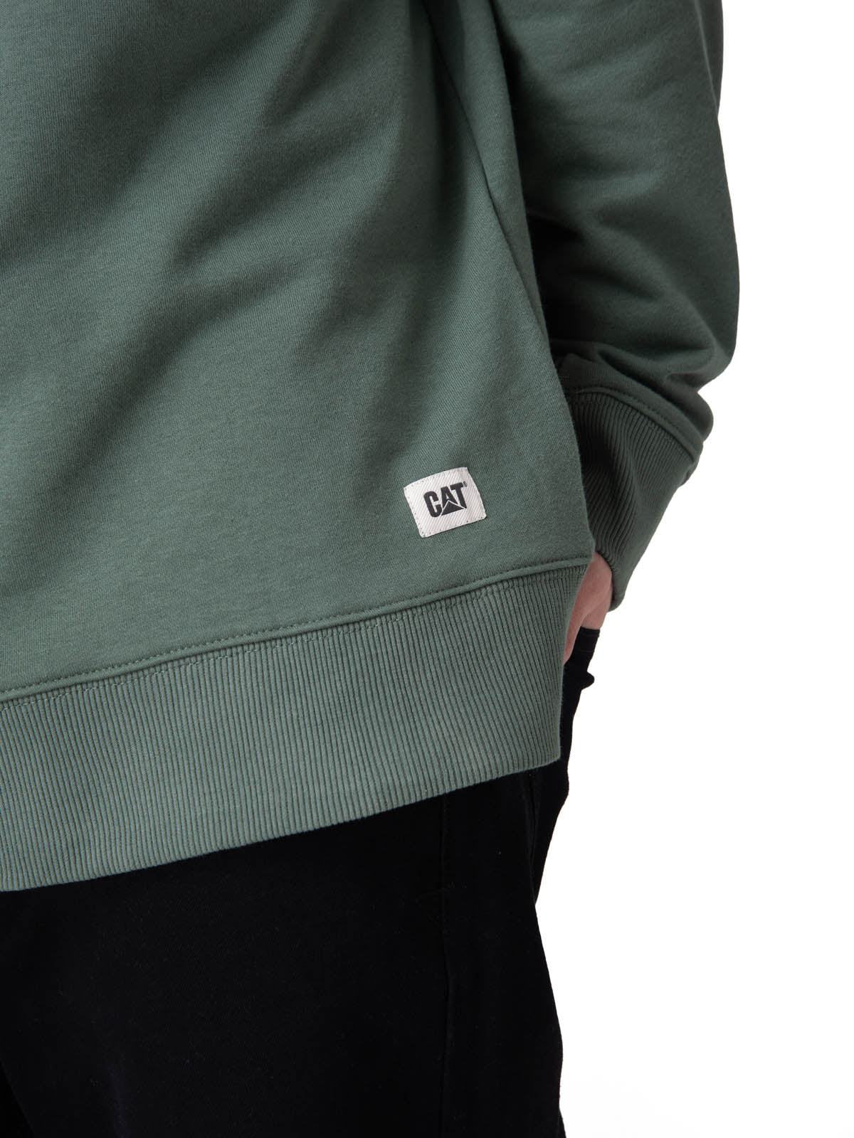 Poleron Hombre Cat Patch French Ter Verde