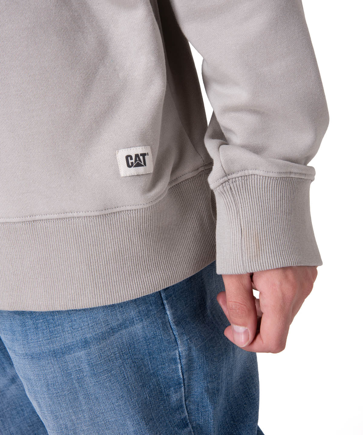 Poleron Hombre Cat Patch French Ter Gris