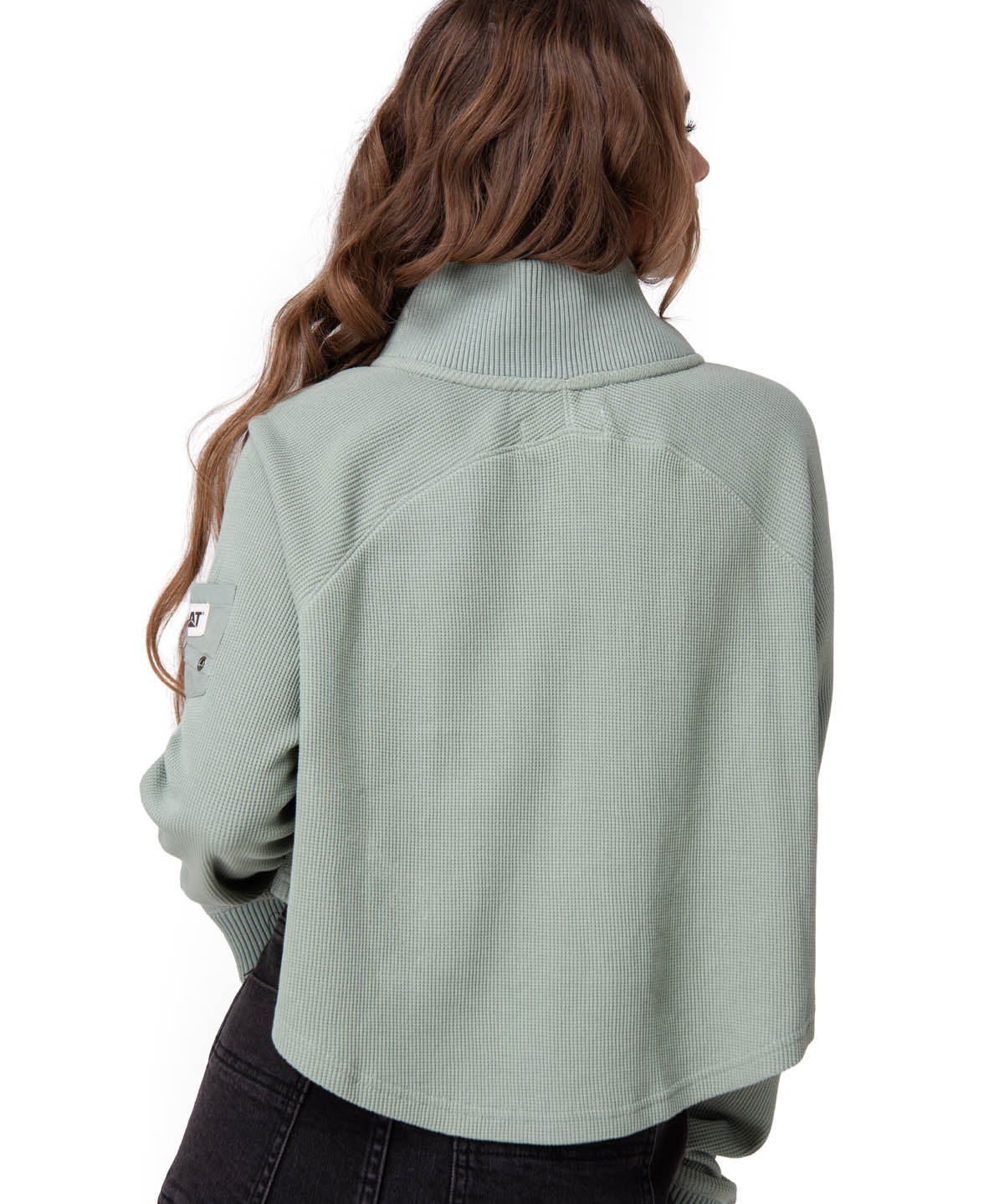 Poleron Mujer Waffle Pull-Over Verde