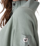 Poleron Mujer Waffle Pull-Over Verde
