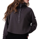 Poleron Mujer Waffle Pull-Over Negro