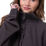 Poleron Mujer Waffle Pull-Over Negro