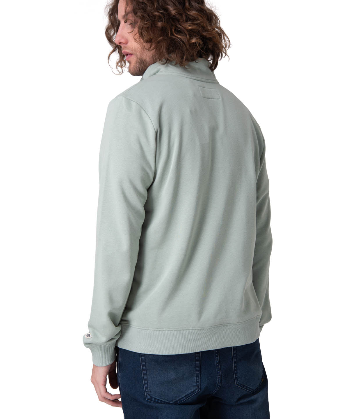 Poleron Hombre Quarter Zip Cozy Pul Verde