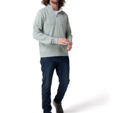 Poleron Hombre Quarter Zip Cozy Pul Verde