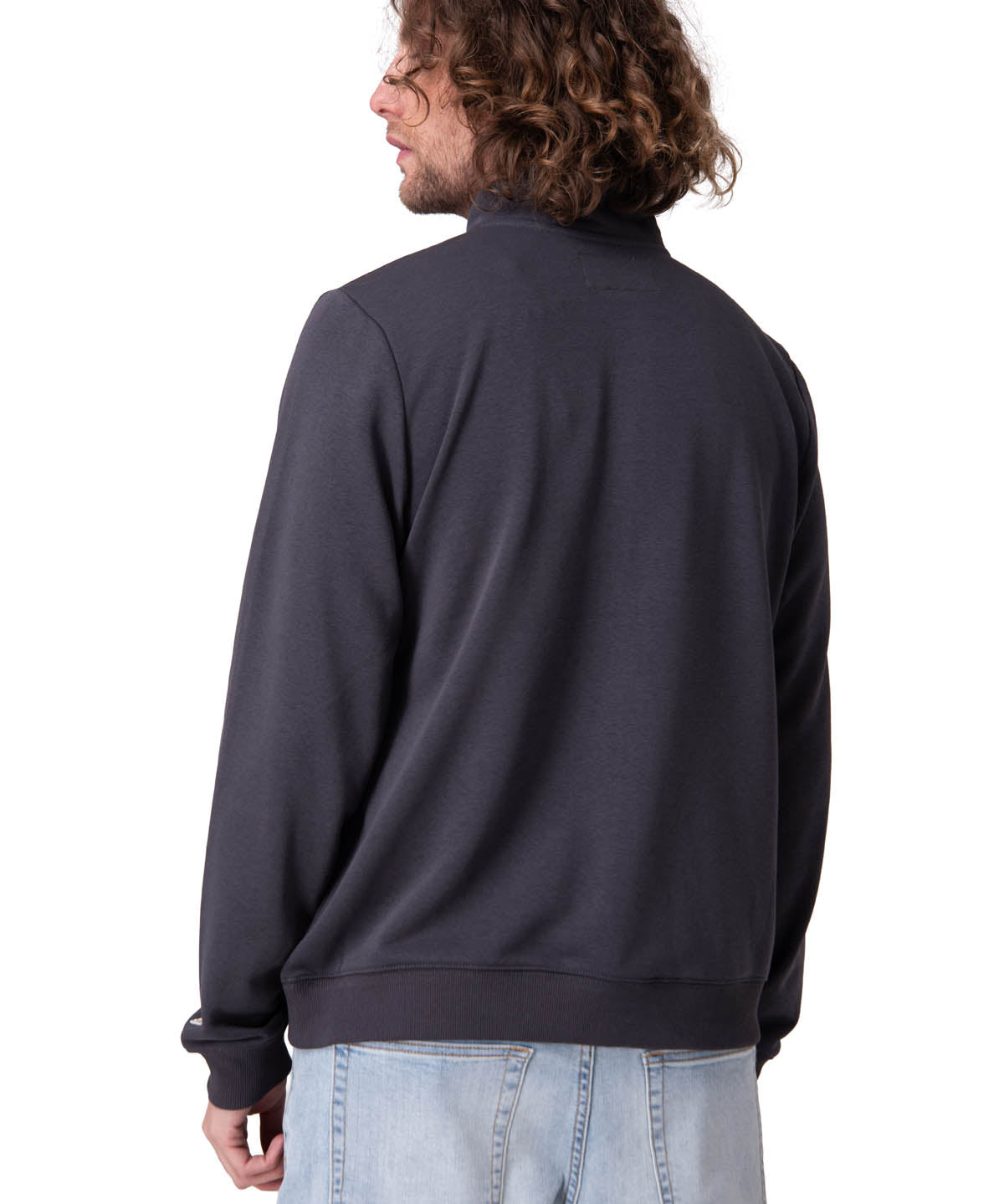 Poleron Hombre Quarter Zip Cozy Pul Negro