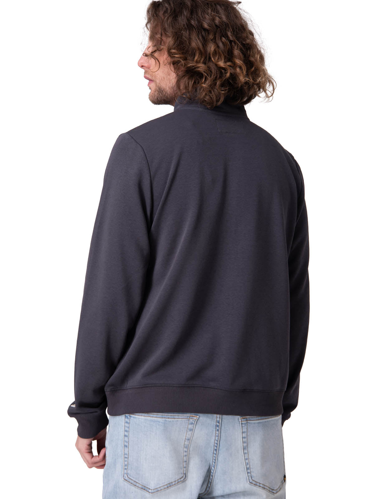 Poleron Hombre Quarter Zip Cozy Pul Negro