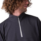 Poleron Hombre Quarter Zip Cozy Pul Negro