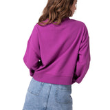Poleron Mujer Relaxed Caterpillar Morado