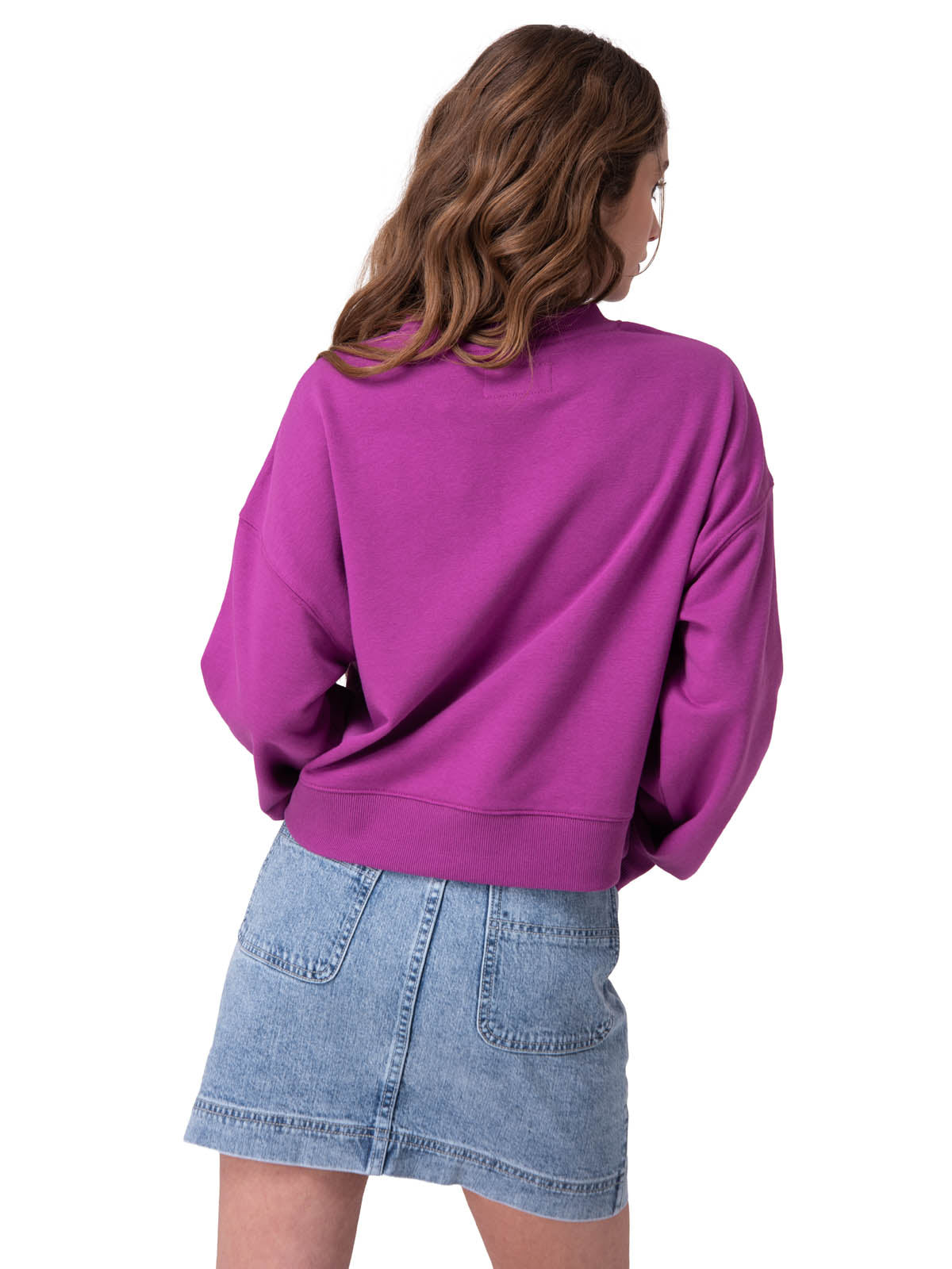 Poleron Mujer Relaxed Caterpillar Morado