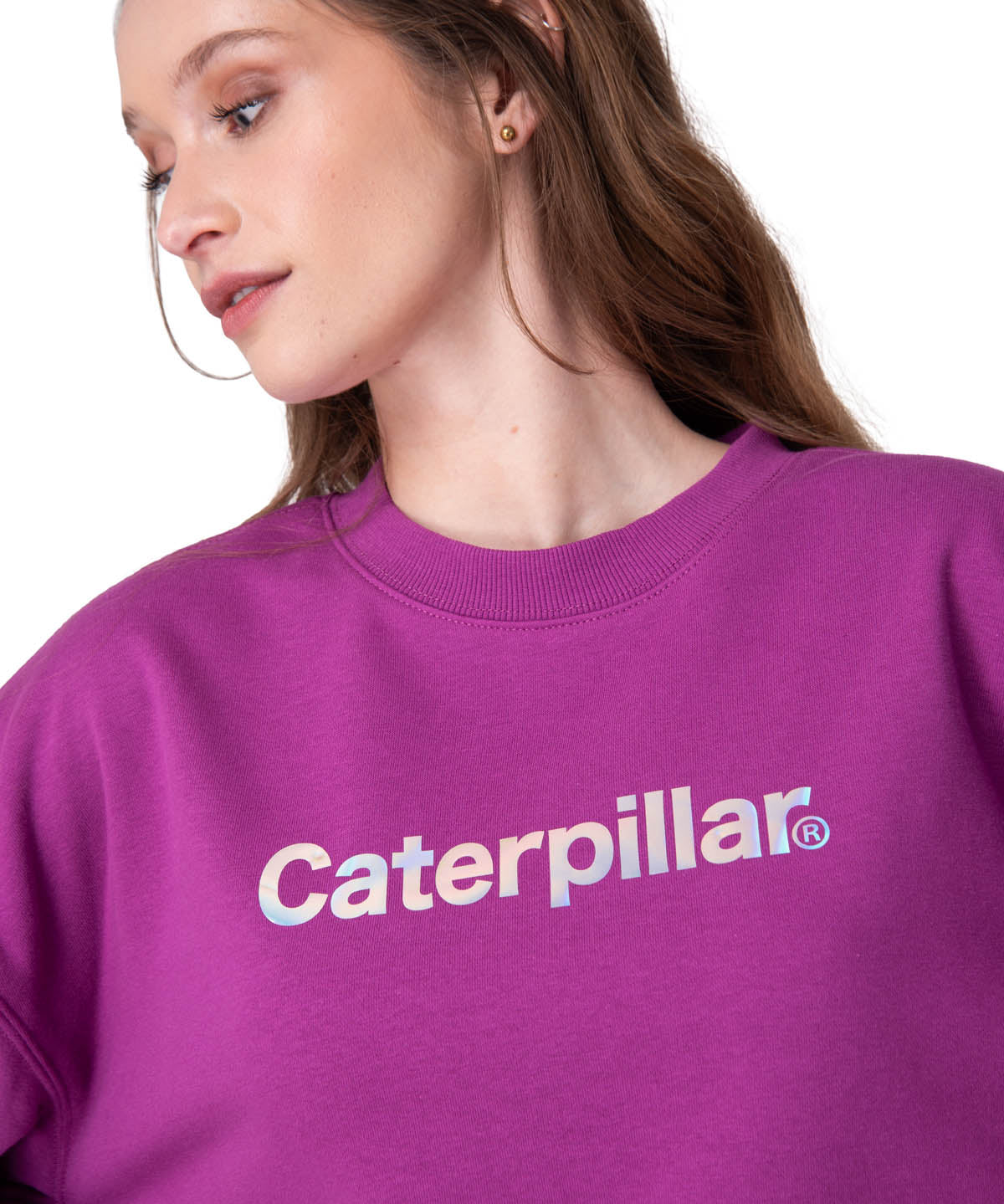 Poleron Mujer Relaxed Caterpillar Morado