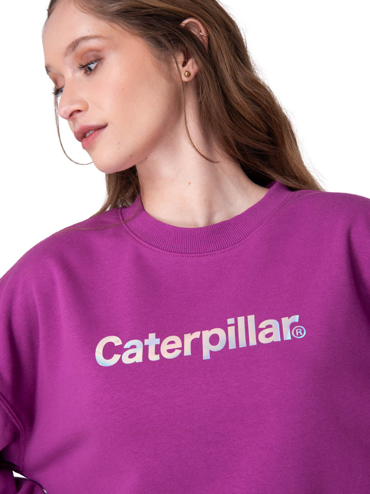 Poleron Mujer Relaxed Caterpillar Morado