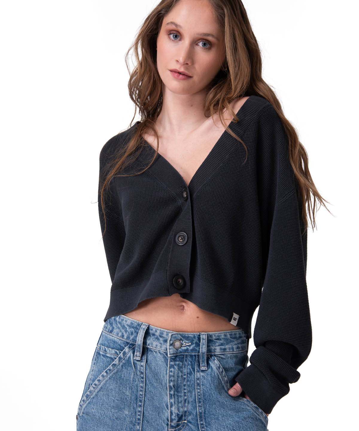 Sweater Mujer Full Fashion Cardiga Negro