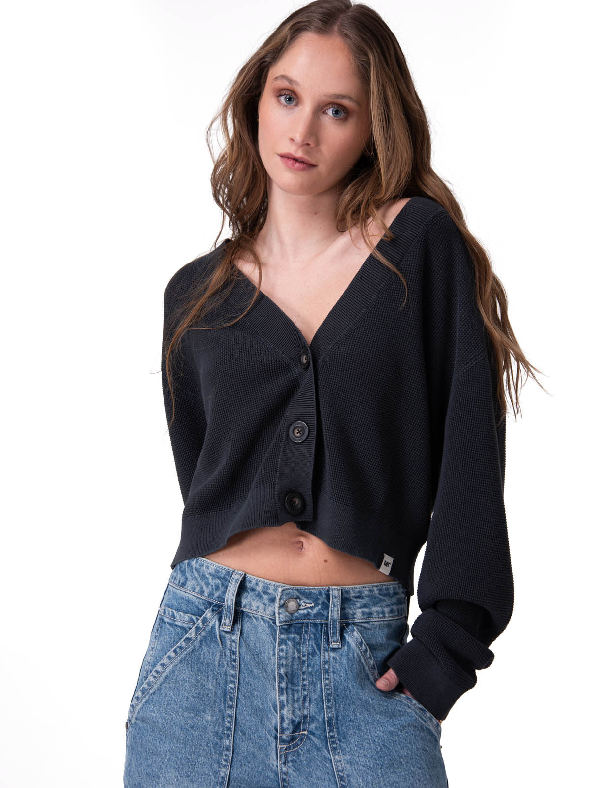 Sweater Mujer Full Fashion Cardiga Negro