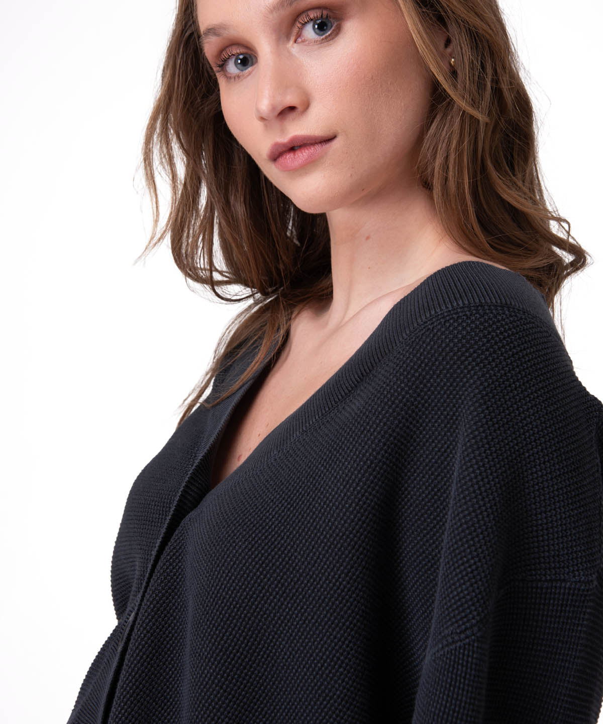 Sweater Mujer Full Fashion Cardiga Negro