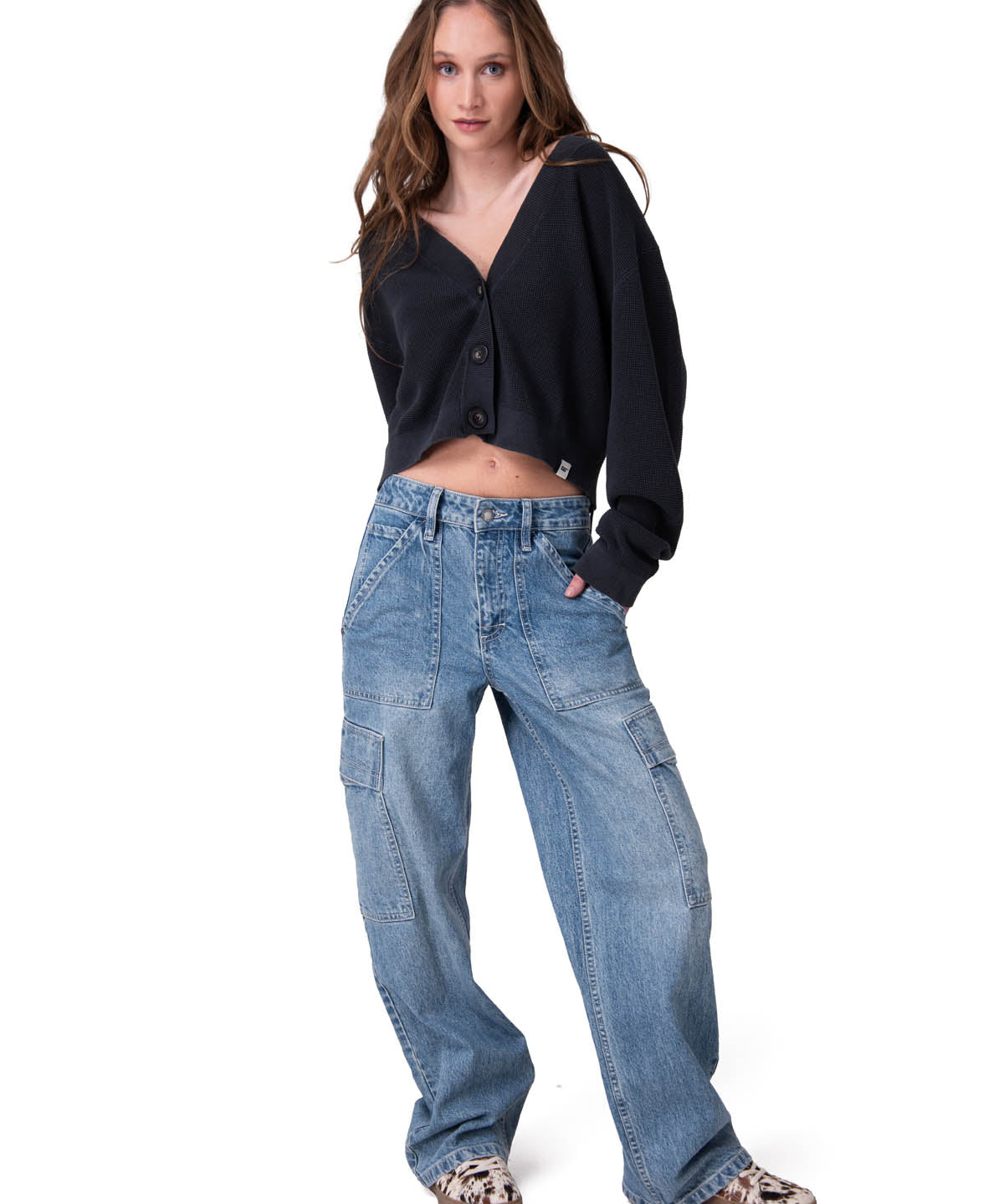 Sweater Mujer Full Fashion Cardiga Negro