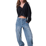 Sweater Mujer Full Fashion Cardiga Negro