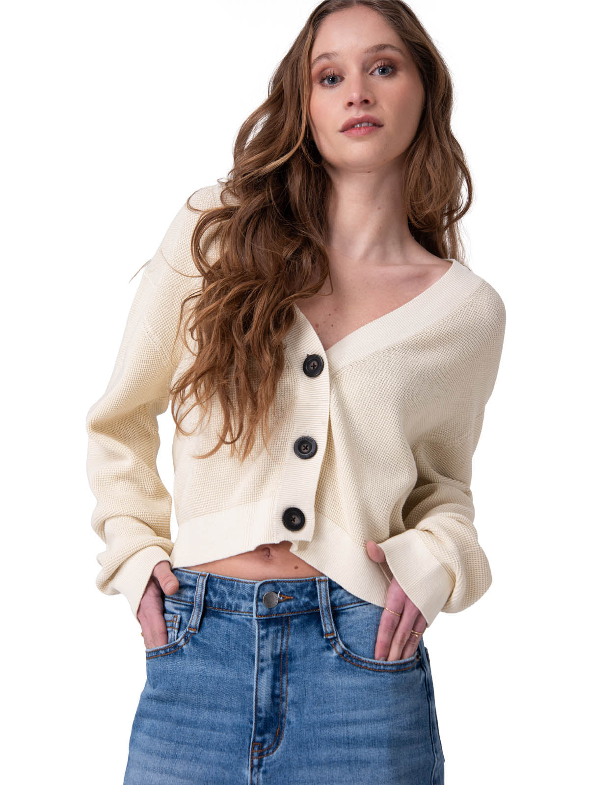 Sweater Mujer Full Fashion Cardiga Rosado
