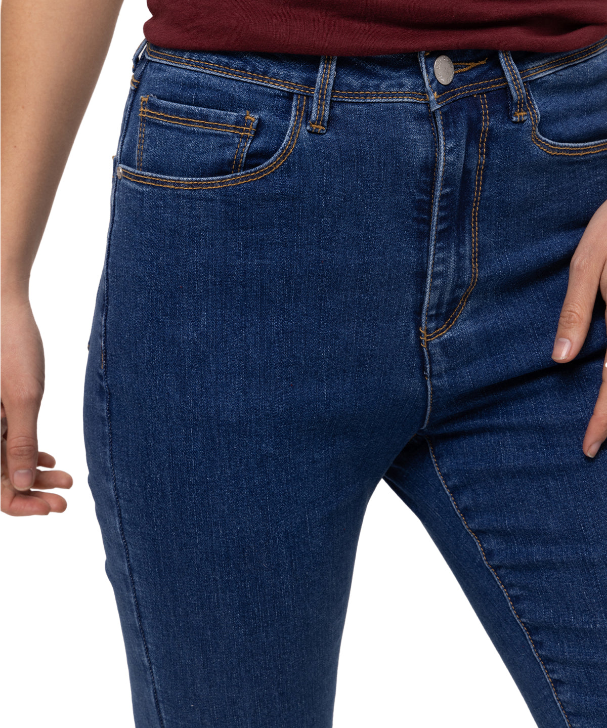 Jeans Casual Mujer W High Rise Crop Bootcut Jean Azul Cat