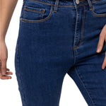 Jeans Casual Mujer W High Rise Crop Bootcut Jean Azul Cat