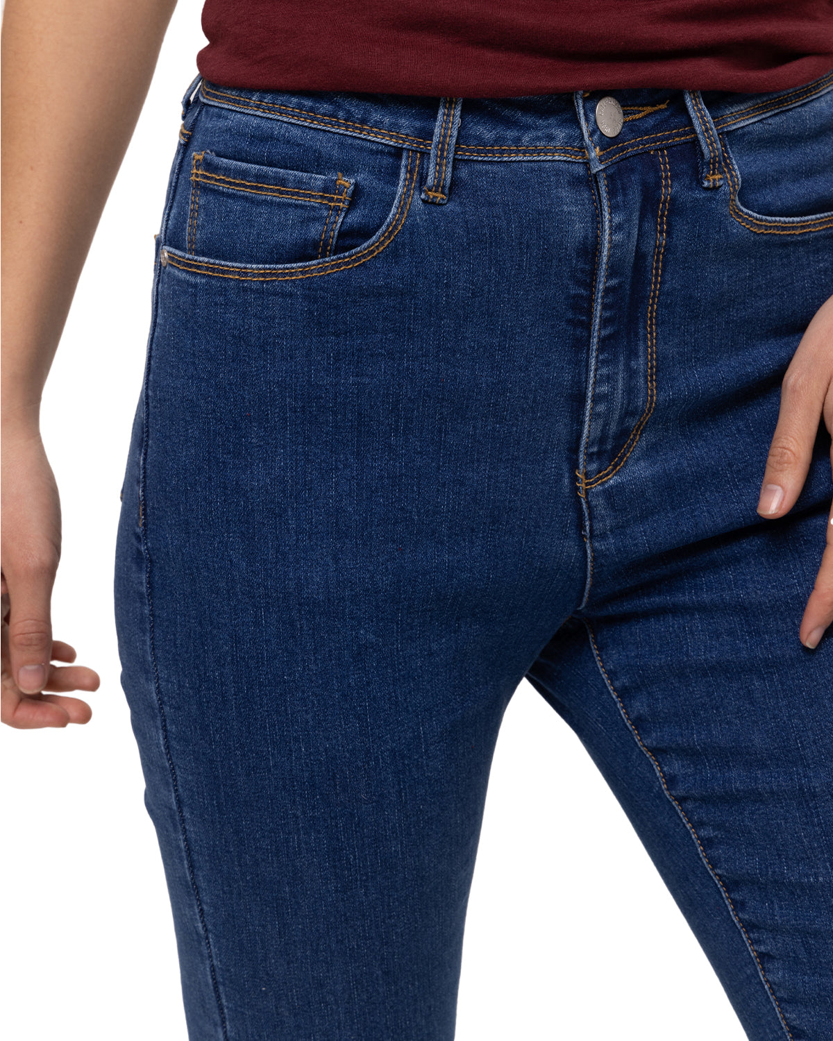 Jeans Casual Mujer W High Rise Crop Bootcut Jean Azul Cat