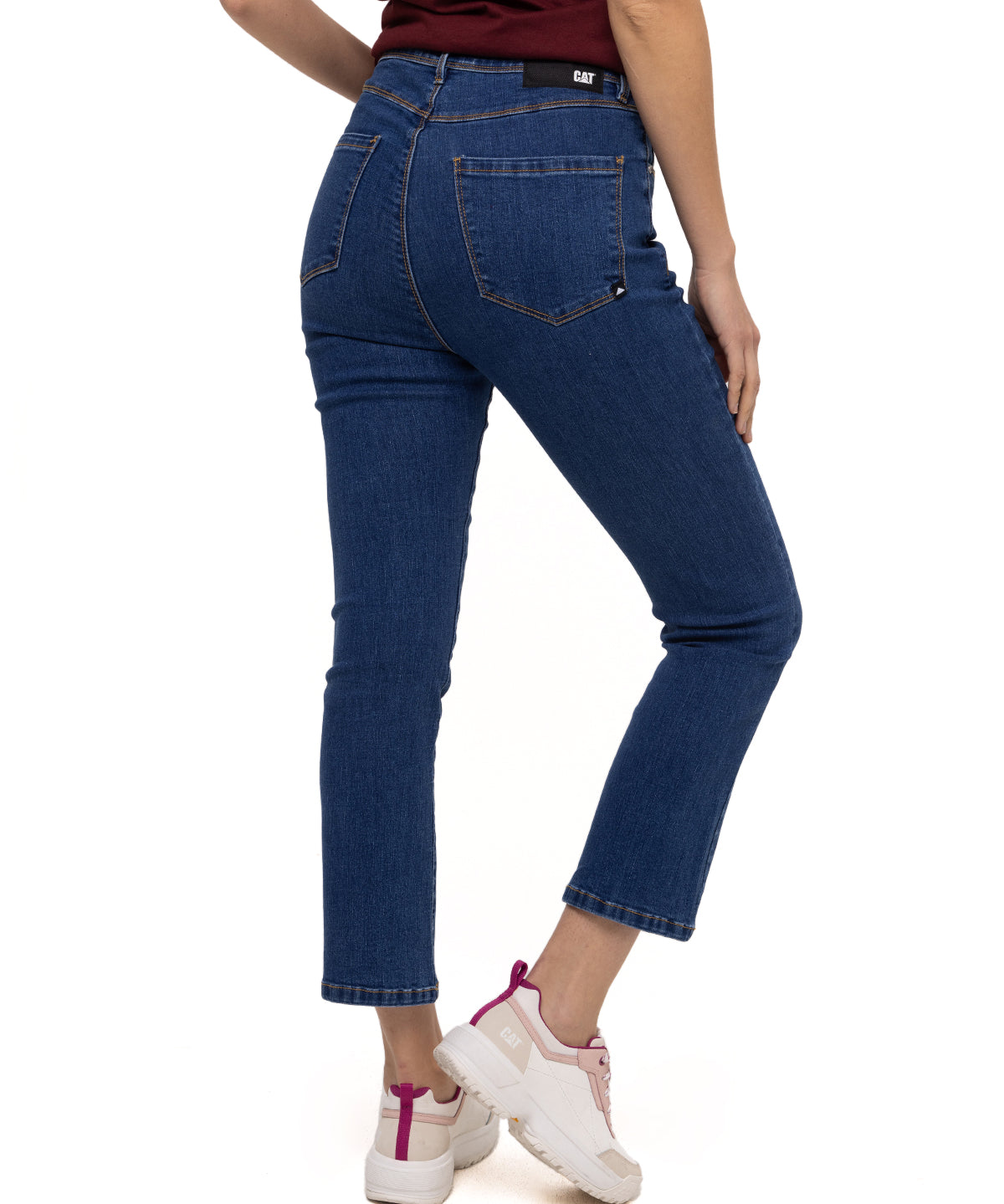 Jeans Casual Mujer W High Rise Crop Bootcut Jean Azul Cat