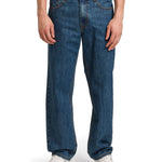Jeans Recto Hombre Rigid Denim Straight Azul Marino Cat
