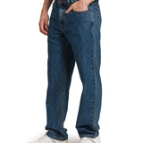 Jeans Recto Hombre Rigid Denim Straight Azul Marino Cat