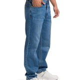 Jeans Recto Hombre Rigid Denim Straight Azul Cat