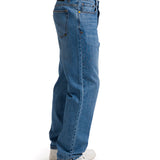 Jeans Recto Hombre Rigid Denim Straight Azul Cat