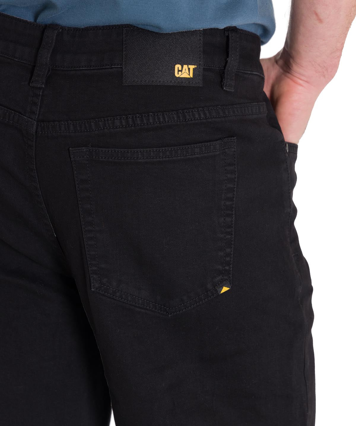 Jeans Stretch Hombre Triblend Denim Original Negro Cat