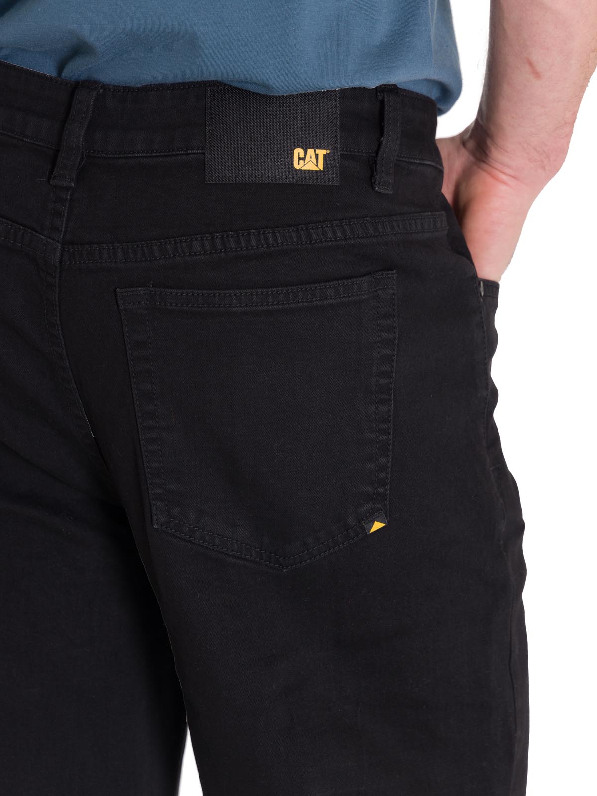 Jeans Stretch Hombre Triblend Denim Original Negro Cat