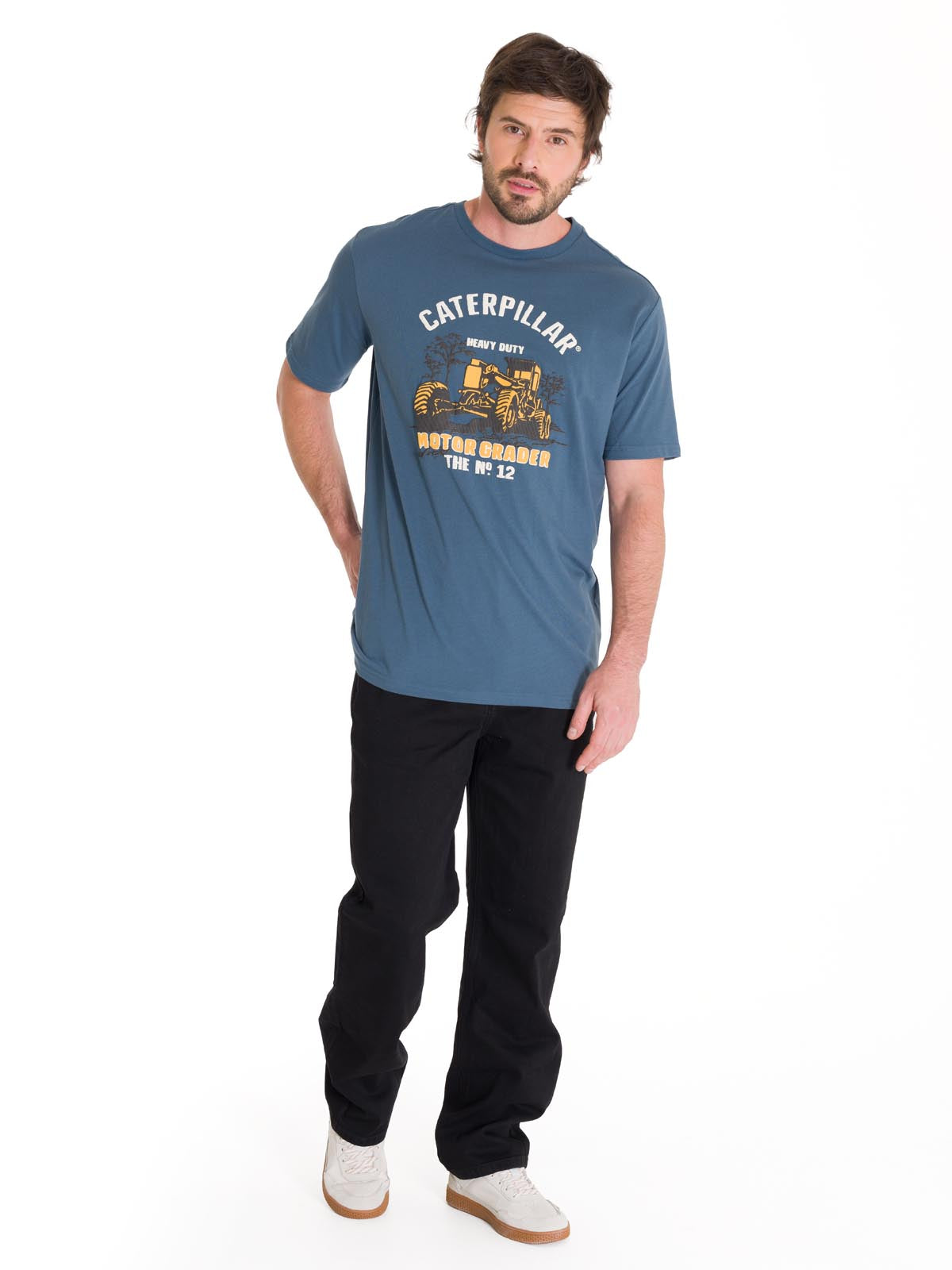 Jeans Stretch Hombre Triblend Denim Original Negro Cat