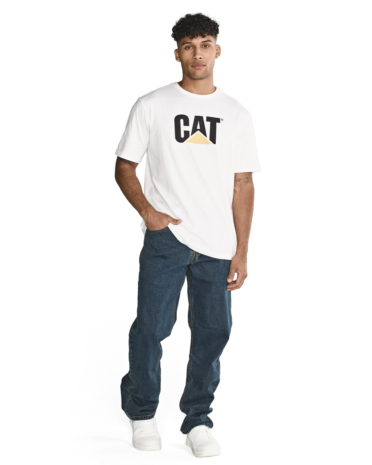 Jeans Casual Hombre Triblend Stretch Denim Original Azul Cat