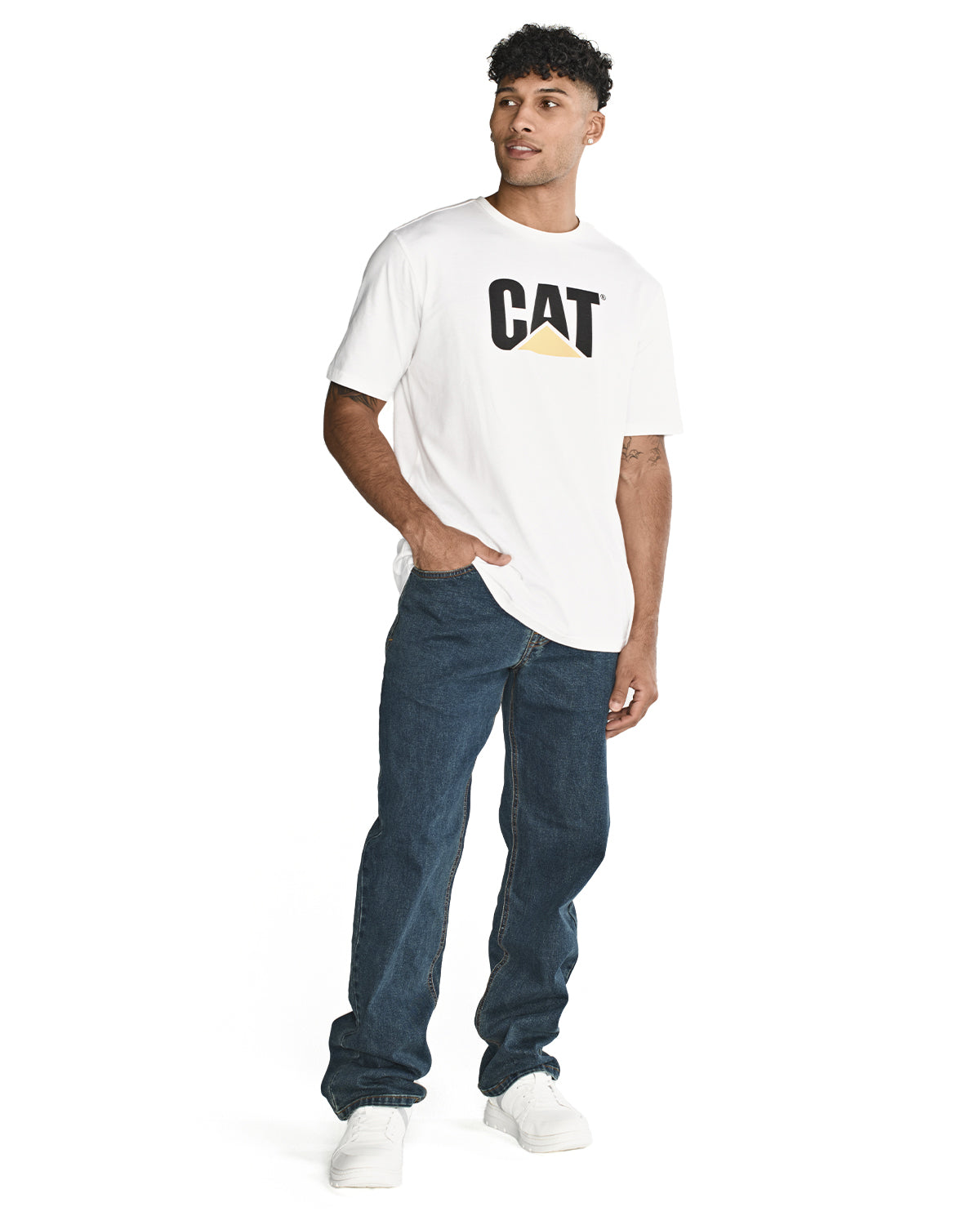 Jeans Casual Hombre Triblend Stretch Denim Original Azul Cat