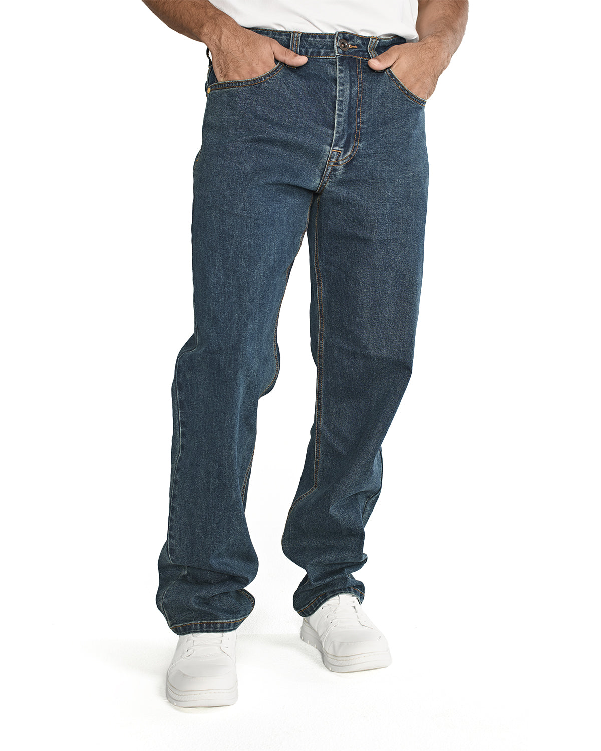 Jeans Casual Hombre Triblend Stretch Denim Original Azul Cat