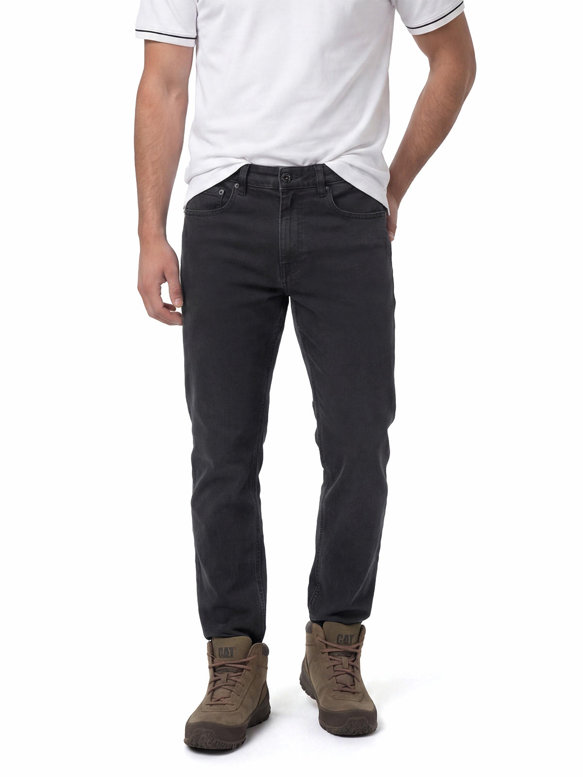Jeans Hombre Triblend Stretch Denim Skinny Negro Cat